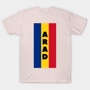 Arad City in Romanian Flag Vertical T-Shirt